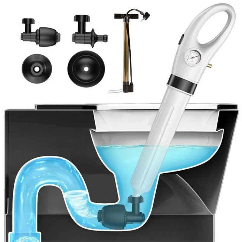 Toilet Dredge Sewer Household Artifact WC Pipeline Blockage Tool Suction High Pressure Pneumatic Pipe Dredger Unblocker