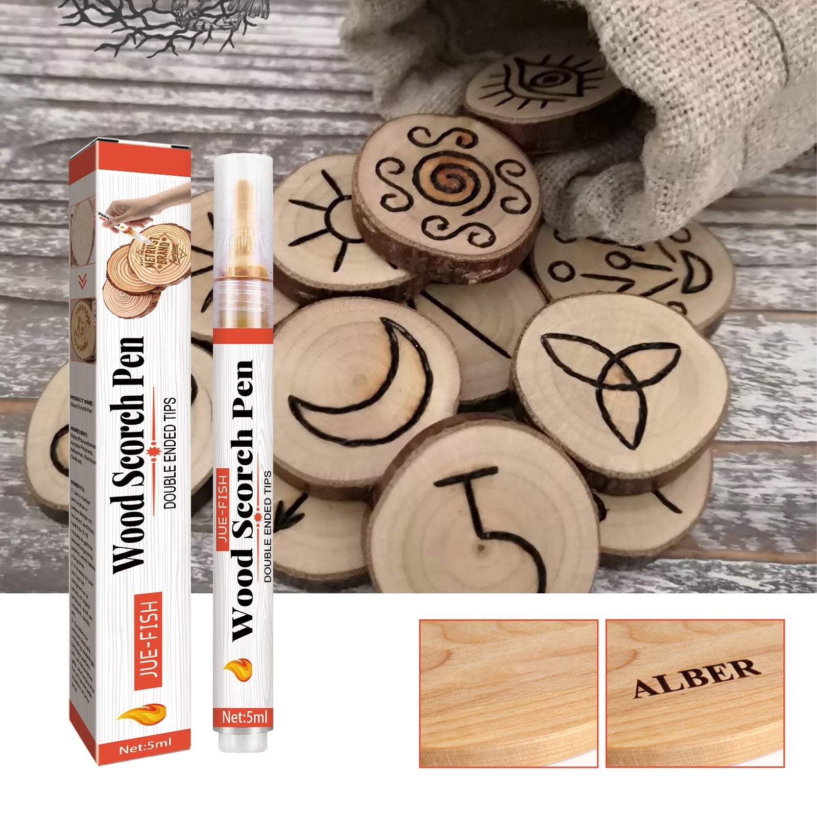 Wood Burning Pen, Children's DIY Pyrography Wood Marking Wood Burning Marker Pen
