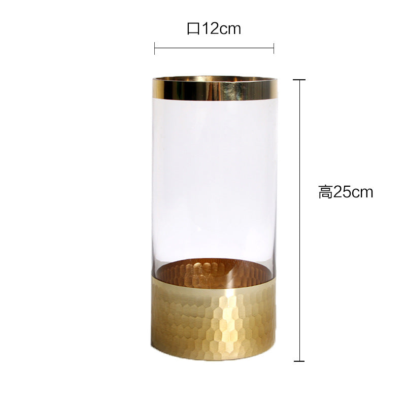 Glass vase modern transparent hydroponic flower vase home decoration ornaments