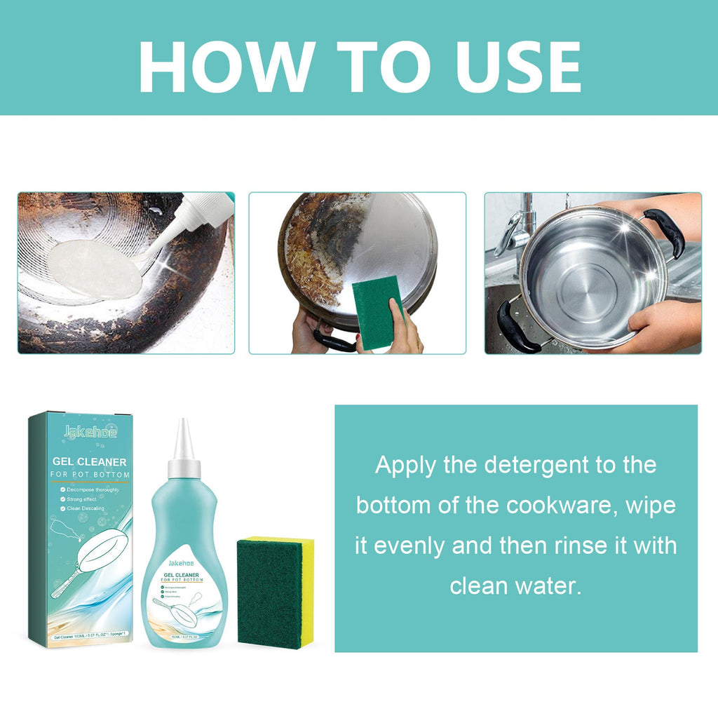 Gel Cleaner For Pot Bottom, Kitchen Cooktop With Cleaning Oil Stains And Rust Remover