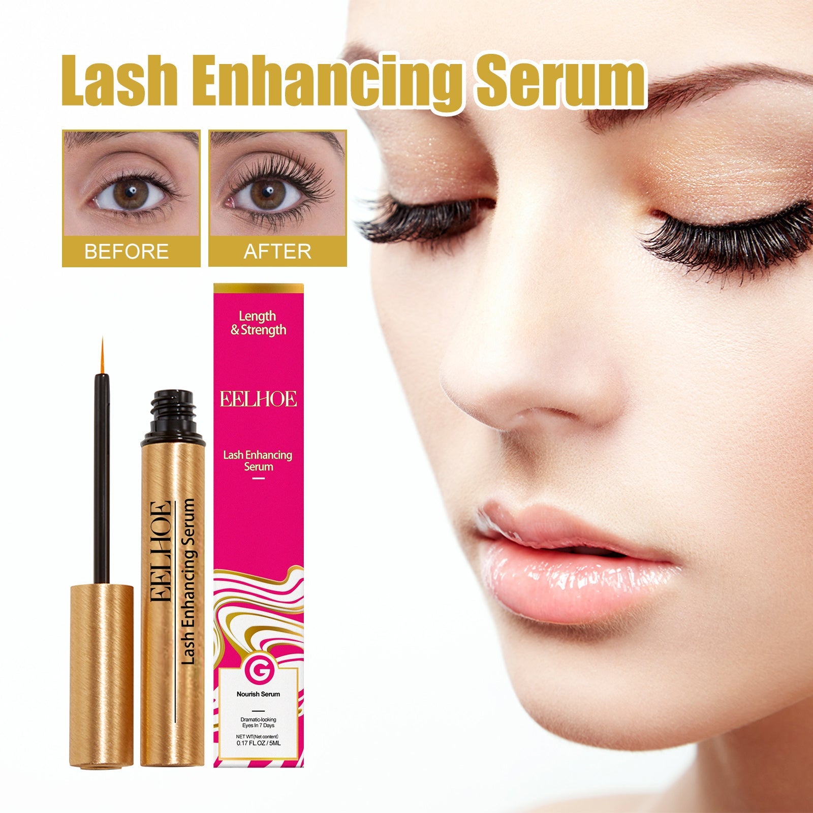 Eyelash Liquid Natural Long And Curly Eyelashes Black Thick Moisturizing Mild And Beautiful Eyelash Liquid