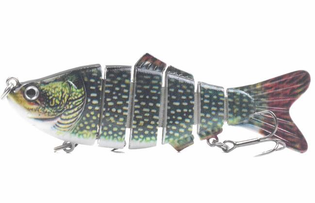 10cm 16.5g Multi-section Lure With Ring Beads Simulation Luya Multi-section Lure Submerged Bionic 6-section Lure