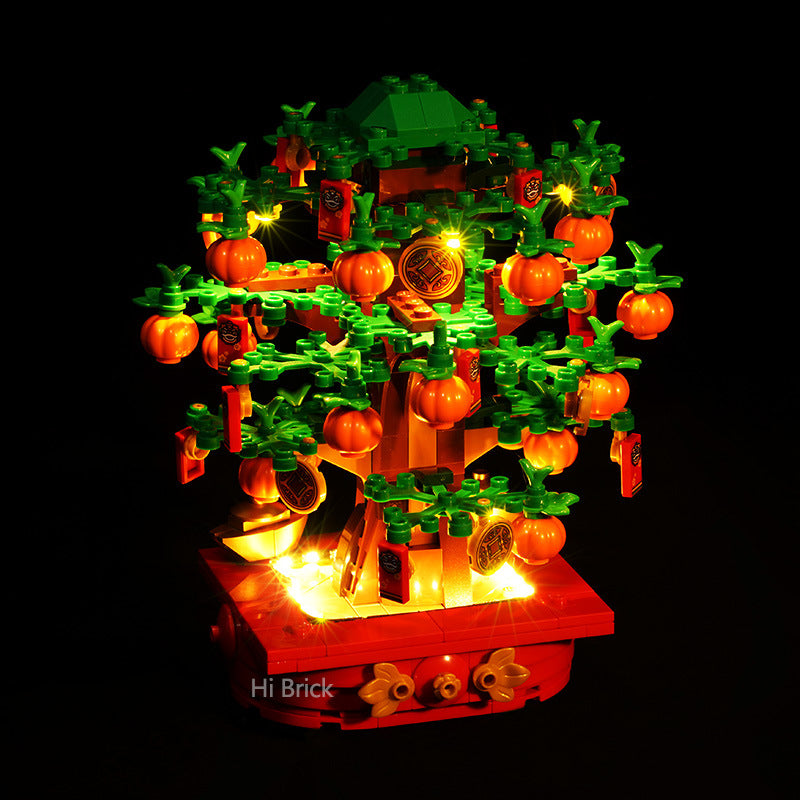 Building block lighting compatible with LEGO 40648 Money Tree Chinese style remote control matching LED lights