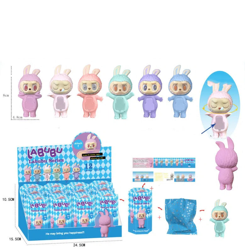 Party Angel Cheek Blind Box Car Ornament Mobile phone Decoration Handmade Anime Doll Finished End Box