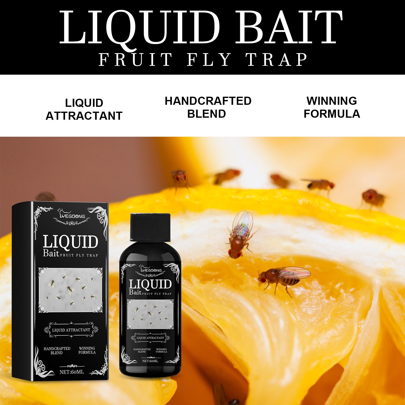 Fruit Fly Trapping Supplement Fly Mosquito Baits Living Room Kitchen Household Fly Trapping Solution