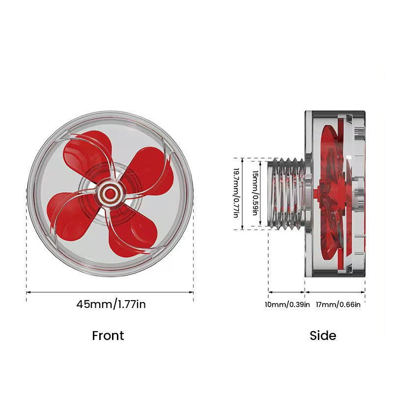 4-Blade Auto-Rotating Fan Kit for Fish Tank Outlet - Clover Accessories, Aquarium Filter Screen Add - ons