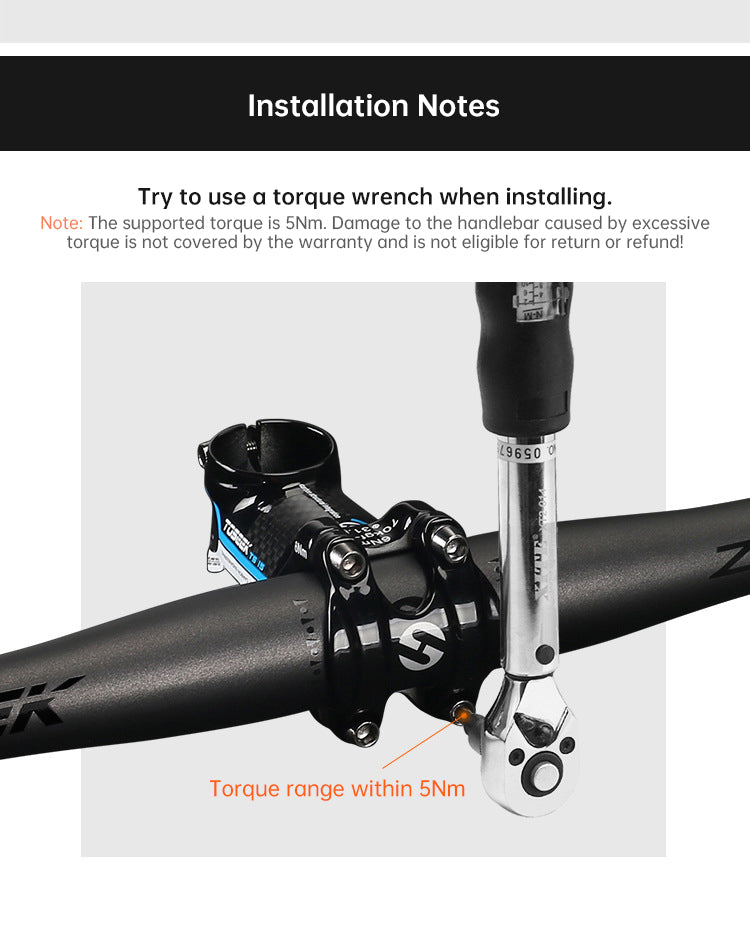 TOSEEK Carbon Fiber MTB Handlebar, 31.8mm, One-piece, Swallow-shaped - Ideal for Mountain Bikes
