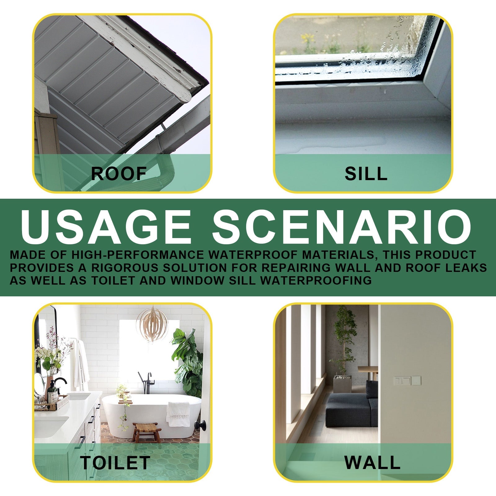 Leak-Proof Sealant, Balcony Roof Waterproof And Leakproof Kitchen Toilet Brick Waterproof Paint