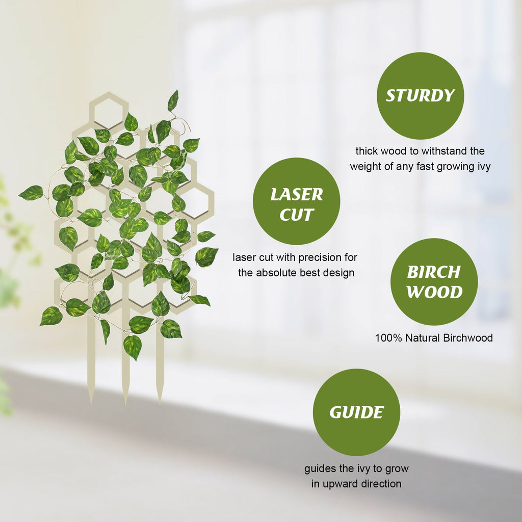 Garden Plant Trellis, Home Wooden Geometric Molding Decorative Support Flower Arrangements Climbing Pergola