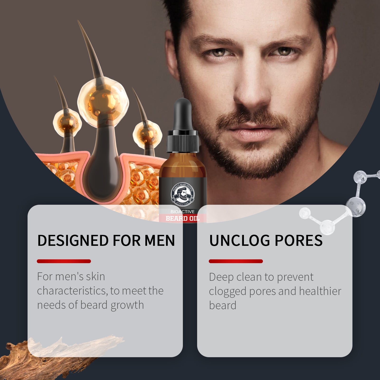 Facial Hair Care Essential Oil, Nourishing And Brightening Facial Hair Care Solution For Men's Facial Hair Facial Hair Care Essential Oil, Nourishing And Brightening Facial Hair Care Solution For Men's Facial Hair