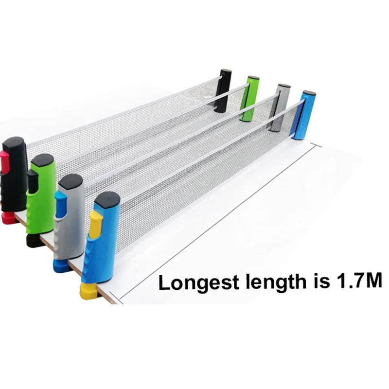 Portable Sport Table Tennis Set 1.7M Retractable Net for Workout Trainning