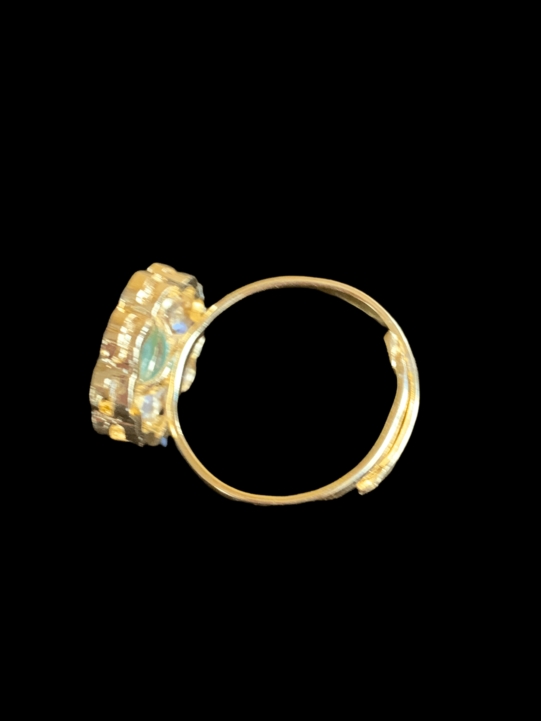 DJR64  Hyderabadi emerald   ring ( READY TO SHIP )