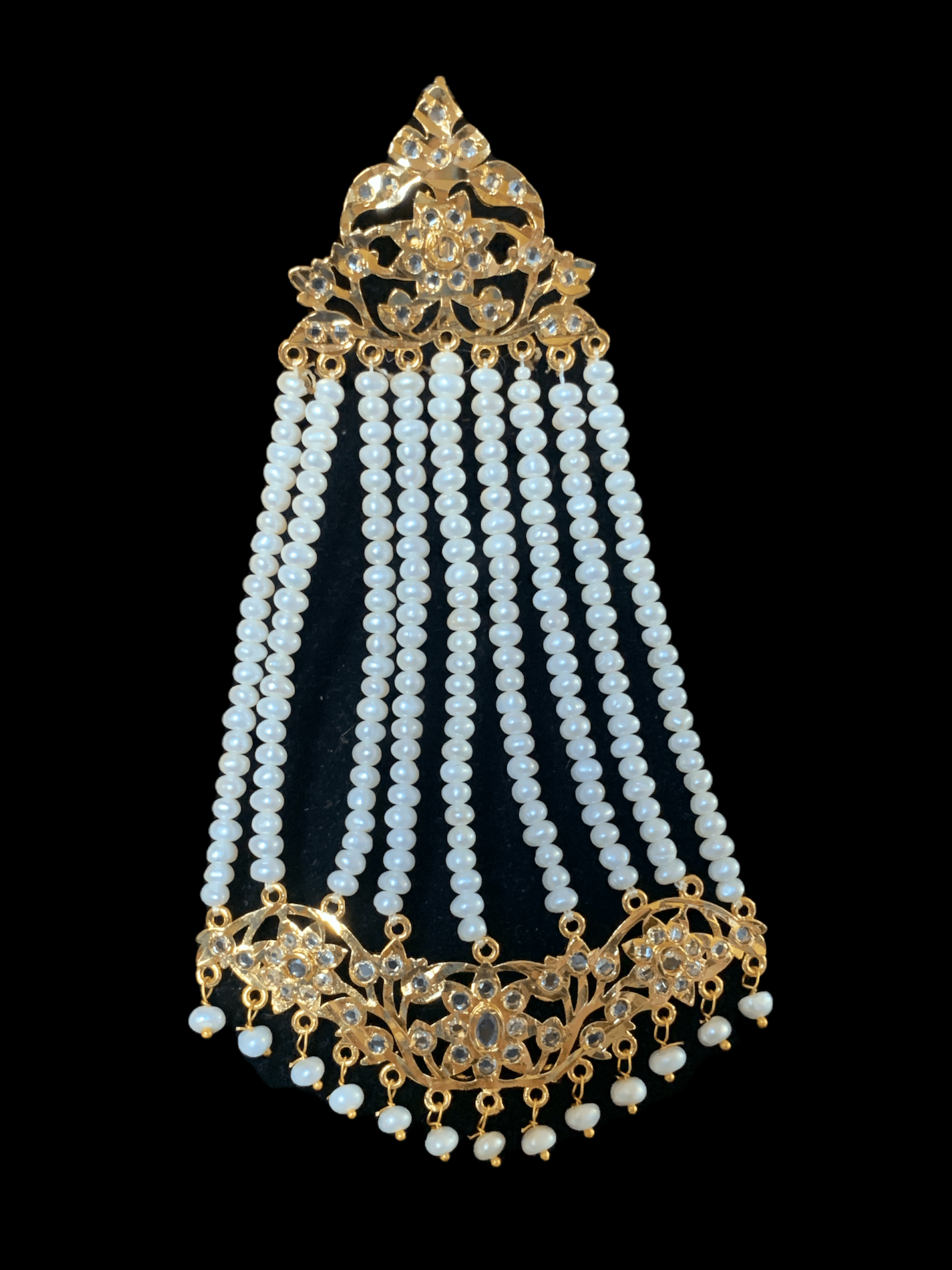 DJHR9 Abira  jhoomar in fresh water pearls  ( SHIPS IN 4 WEEKS )