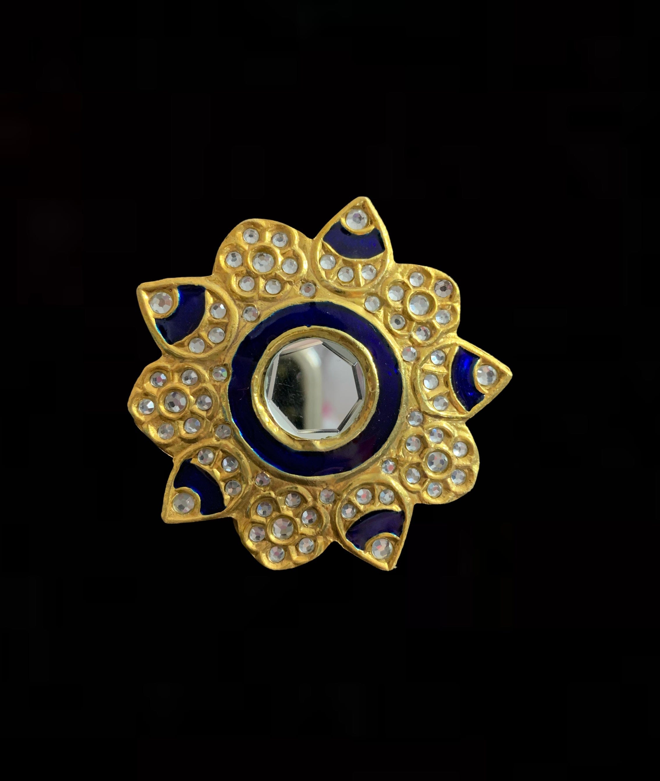 DJR59 Dua arsi with meenakari ring - blue  ( READY TO SHIP )