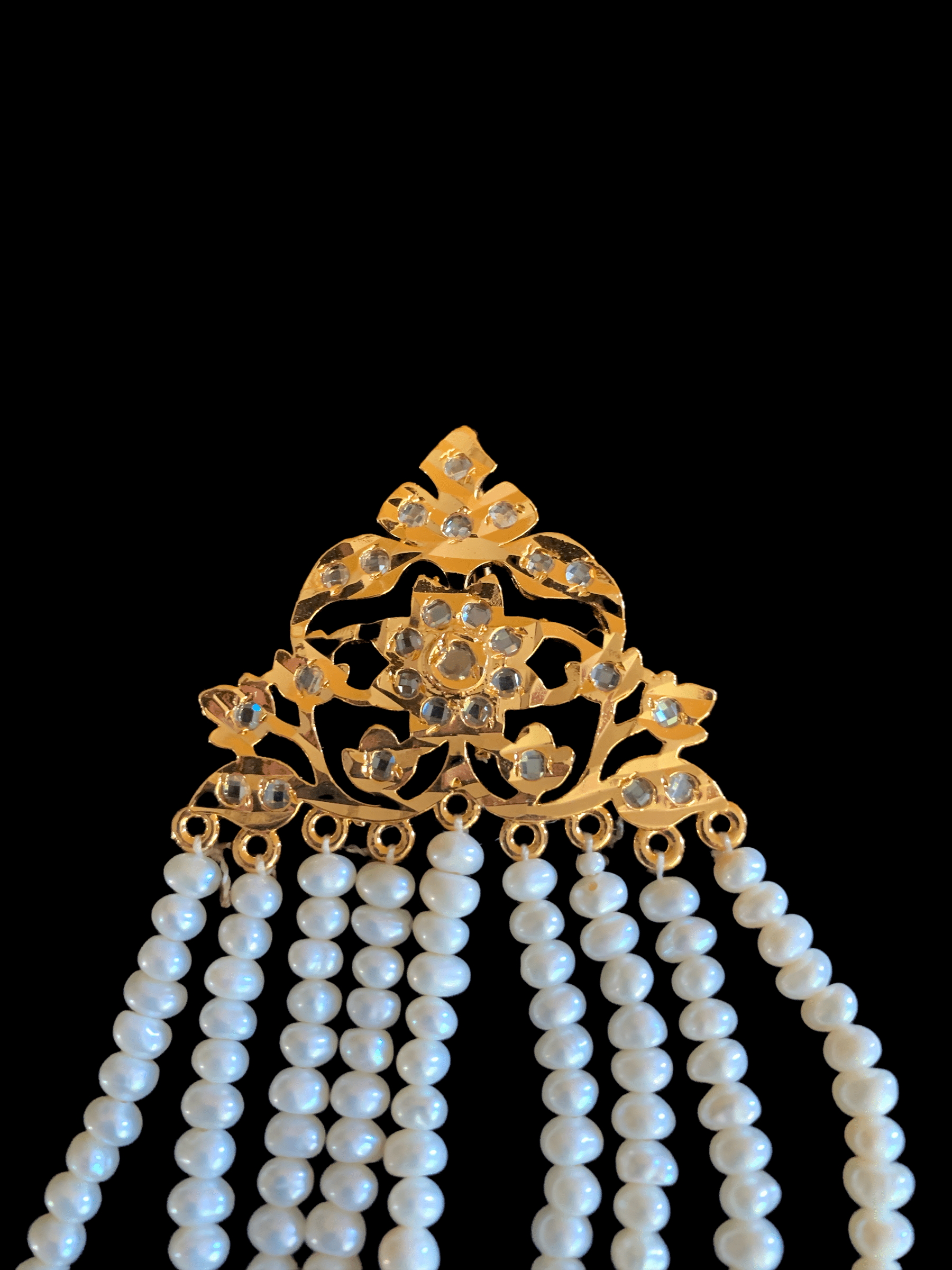 DJHR9 Abira  jhoomar in fresh water pearls  ( SHIPS IN 4 WEEKS )