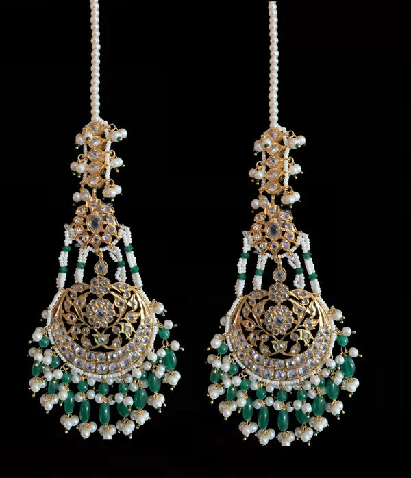 Romana earrings tika in green ( READY TO SHIP )