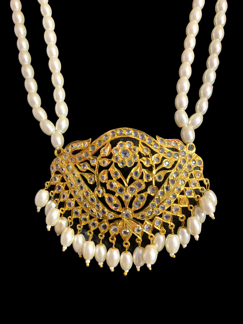 PS408 Anaya shell pearl  necklace with earrings ( READY TO SHIP )