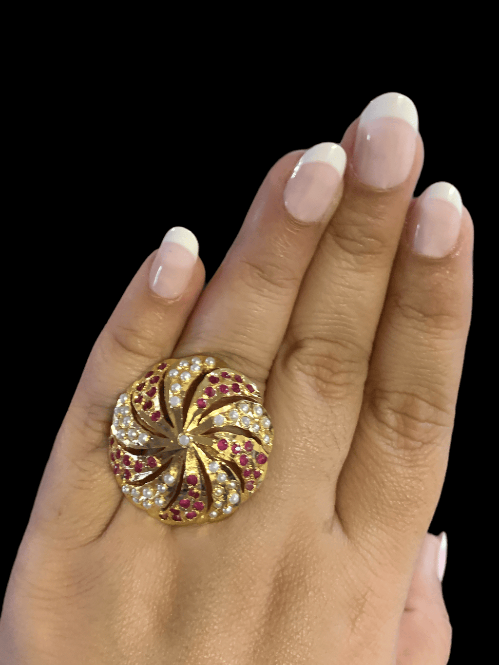 DJR28 Navatha jadau Rings ( READY TO SHIP )